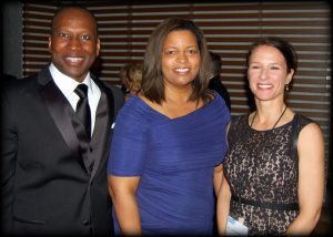 Inductee Valerie Johnson pictured with her husband, Sam Johnson and her law firm partner, Ann Groninger.