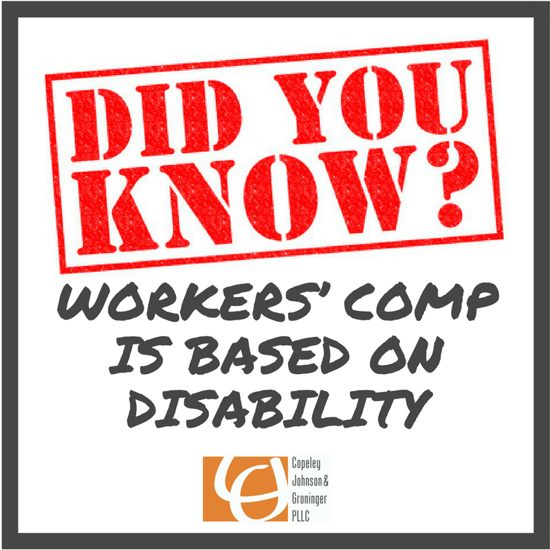 Workers’ Comp is based on disability 1